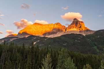 Sunset in Yoho National Park, British Columbia, Canada