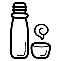 thermos line icon style