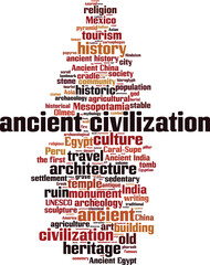 Obraz premium Ancient civilization word cloud