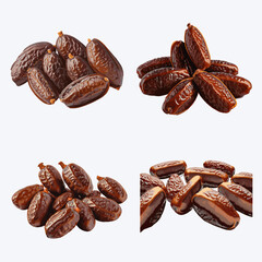 Set of dates on a white background. Isolated. 3D illustration