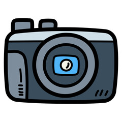 camera filled outline icon style