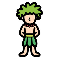 hawaiian filled outline icon style