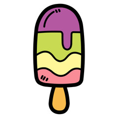 ice cream filled outline icon style