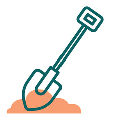Isolated shovel and soil garden icon Vector illustration
