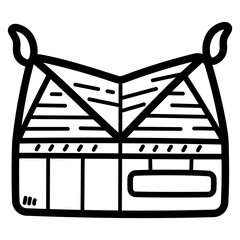 Pavilion line icon style