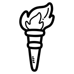 torch line icon style
