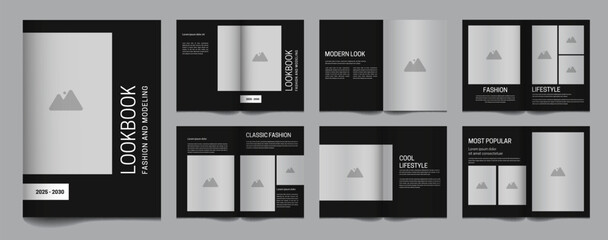 Modern look book minimalist template design