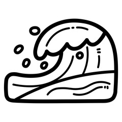 wave line icon style