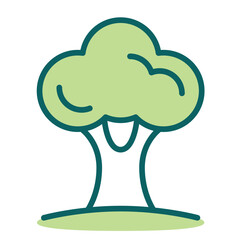 Isolated colored tree garden icon flat style Vector illustration