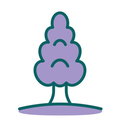 Isolated colored tree garden icon flat style Vector illustration