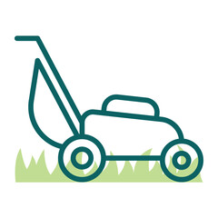 Isolated colored lawn mower gardening icon Vector illustration