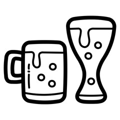 beer line icon style