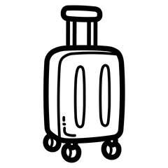 suitcase line icon style