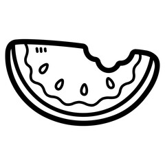 watermelon line icon style
