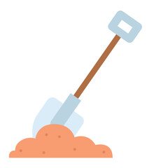 Isolated shovel and soil garden icon Vector illustration