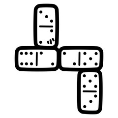 domino line icon style