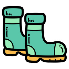 boots filled outline icon style