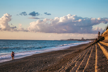 beach in the morning