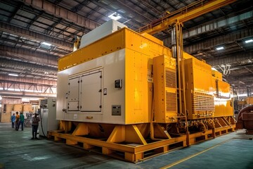 inside factory show Manufacture Largest High Voltage Power Generator AI Generated