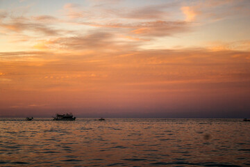 sunset on the beach