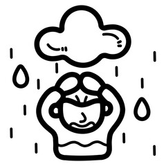 wet line icon style