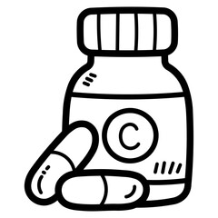 vitamin line icon style