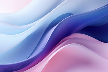 Abstract background in light blue and lilac colors. Smooth colorful flowing wave. Horizontal image with copy space.