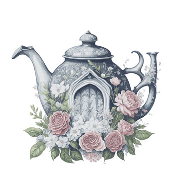 teapot and cup