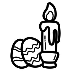 candle line icon style