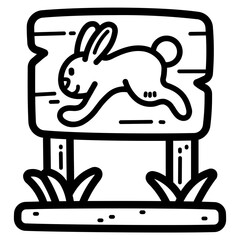 sign line icon style