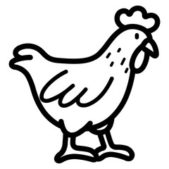 hen line icon style