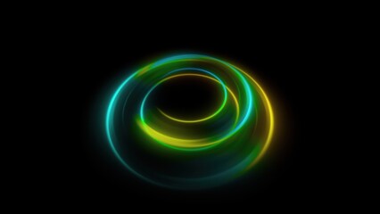 Luminous swirling glowing circles