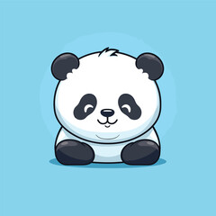 Cute panda mascot, sleeping lazy panda, vector art, panda logo