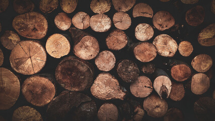 A pile of wood rustic background