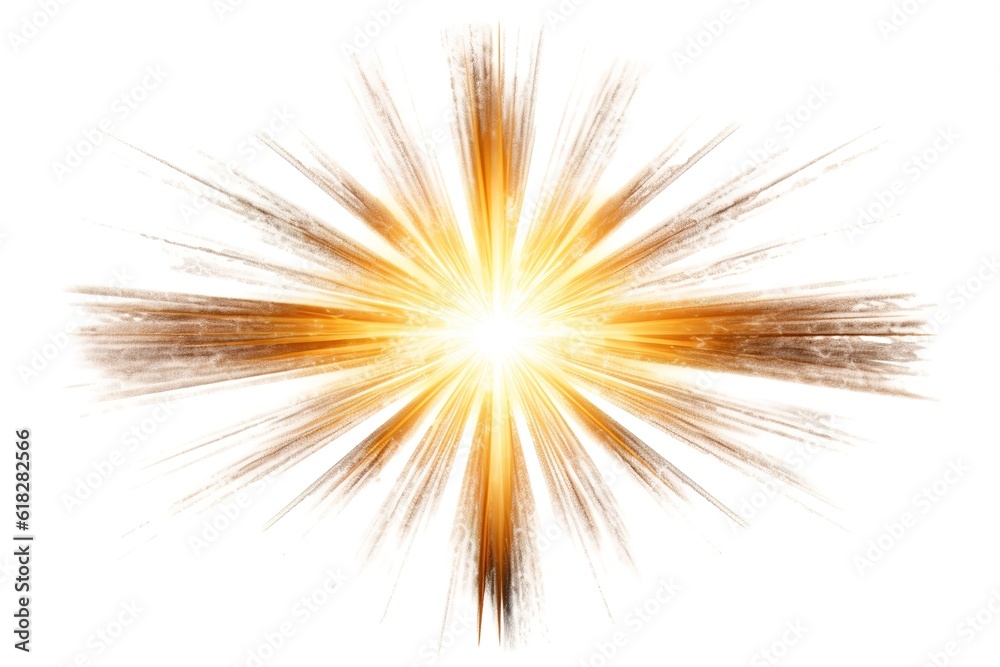 Poster light beam isolated on white background. generated by ai.