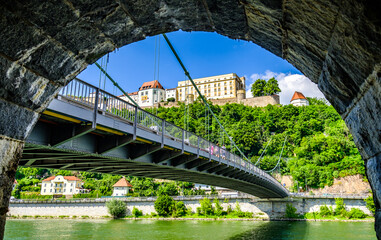 Fototapeta premium historic buildings at the old town of Passau - Germany