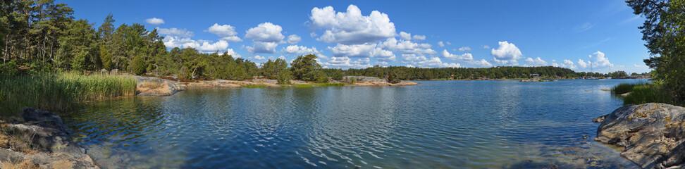 Fototapeta na wymiar Landscape on Stora Krokholmen in Stendörrens Naturreservat in Sweden, Europe 