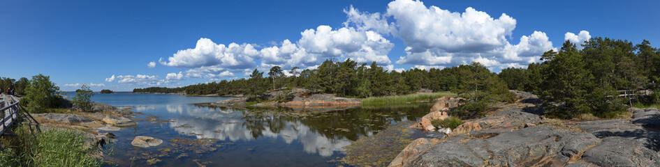 Fototapeta na wymiar Landscape on Stora Krokholmen in Stendörrens Naturreservat in Sweden, Europe 