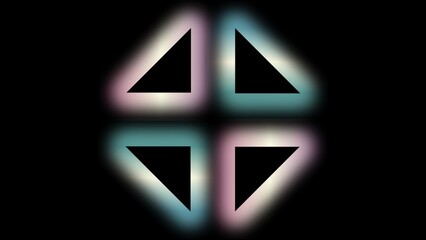 3d render of a glowing sign on black background