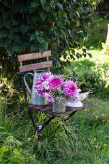 Decorative Shabby Chic Summer Garden Still Life - 618285911