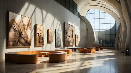 Naklejka premium Modern interior art gallery