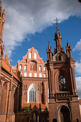 Christian temples of gothic and baroque architecture - classical style of catholic and orthodox church - cross on the dome
