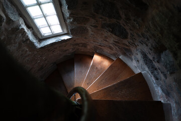 old staircase in castle