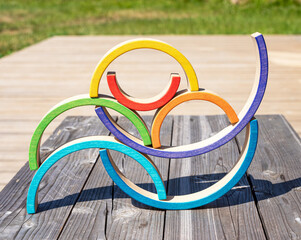 Rainbow balance toy by montessori