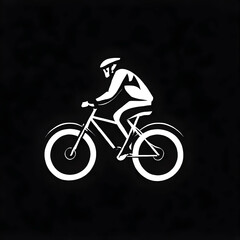 Fototapeta premium A man riding a bike logo