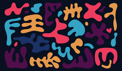 Set of hand drawn doodles abstract shapes