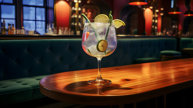 cocktail in classy bar