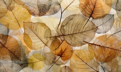 a bunch of leaves that are on a wall in a room.  generative ai