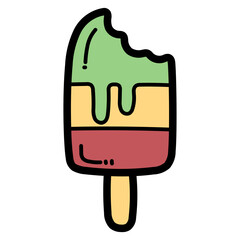 ice cream filled outline icon style