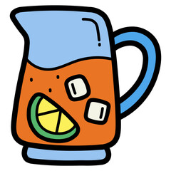 juice filled outline icon style